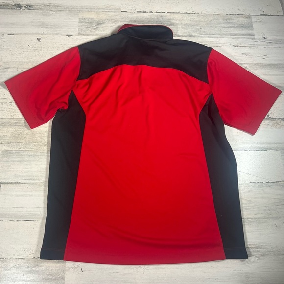 Nike Golf Men’s Sonic Performance Polo Shirt Red Black Size Large Fast Food - Picture 4 of 6